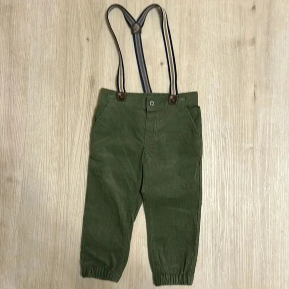 Janie and Jack size 18-24m Corduroy Suspender Pant - Picture 2 of 4
